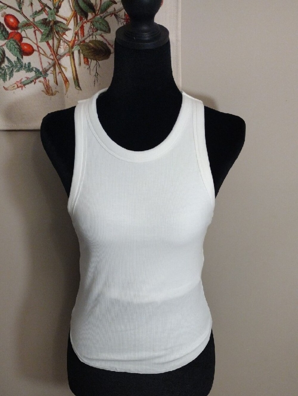 PINK Victoria's Secret White Ribbed Tank Top Medium 🆕
